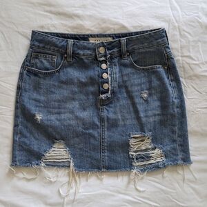 PacSun Distressed Jean Skirt